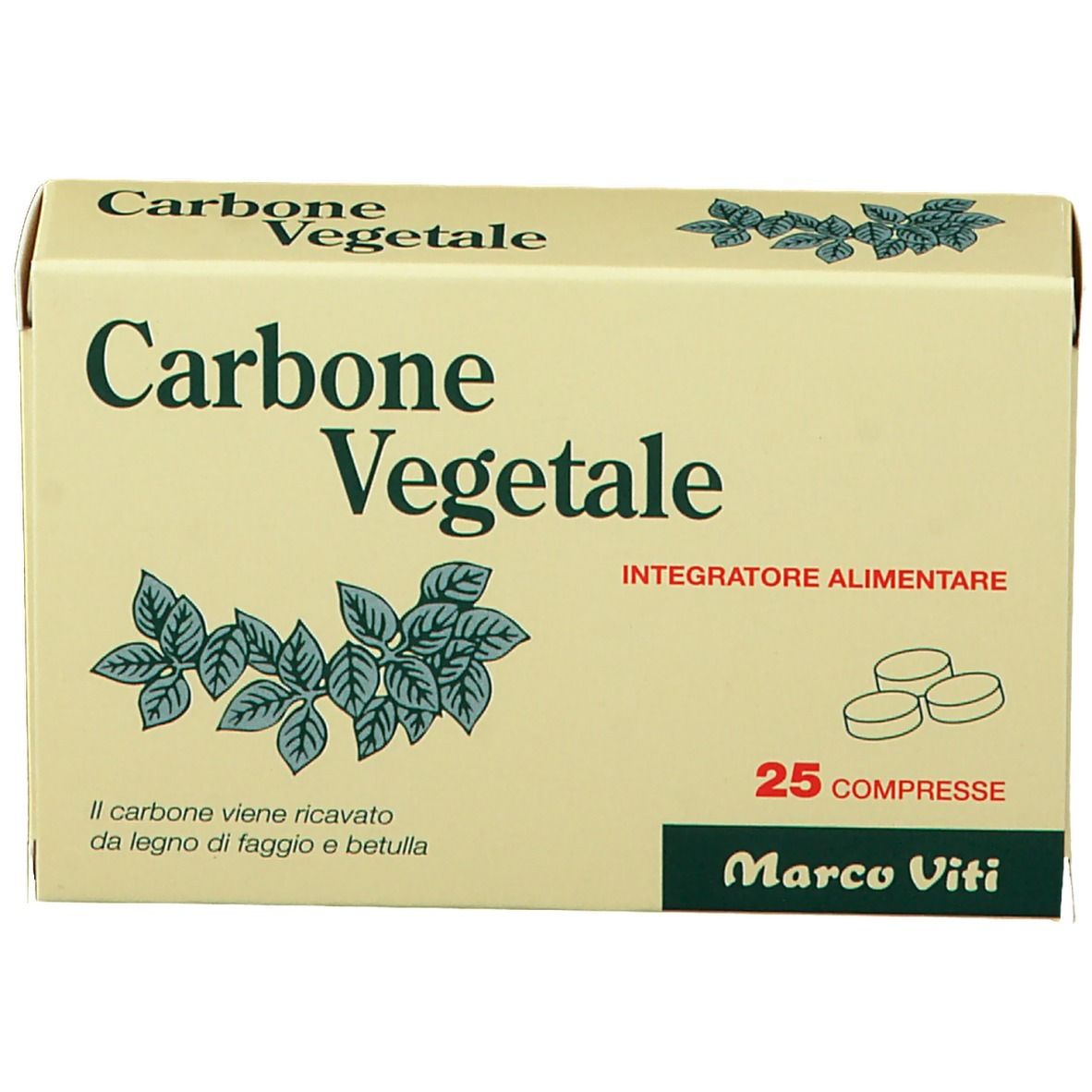 Carbone Vegetale Compresse 120 pz