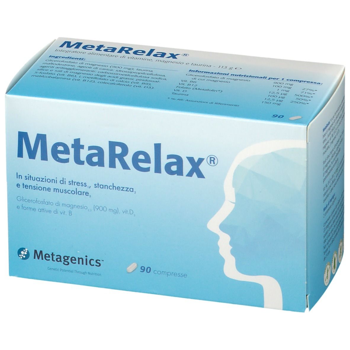 Vendita Online Metarelax Nuova Formula Integratore Alimentare Stress e  Tensione Muscolare 40 Bustine