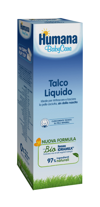 Compra TALCO LIQUIDO RINFRESCA E ASCIUGA SENZA POLVERI. Talco non talco con  Amido di Mais e ingredienti puri e naturali di origine vegetale. Per neonato  e bambino. Dermatologicamente testato, per pelli sensibili.