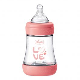 Chicco Biberon Perfect 5 Rosa 150ml - Flusso Lento per Neonati 0 Mesi+