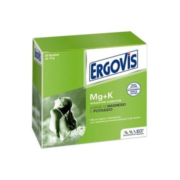 Ergovis Mg+K Integratore di Magnesio e Potassio 20 Bustine