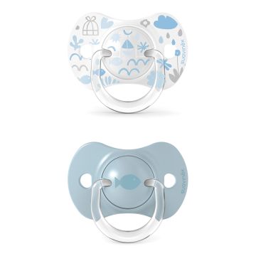 Memories succhietto silicone 0/6 pro azzurro