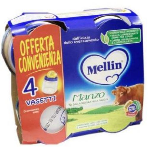 Mellin Omogeneizzato Manzo 4x80g