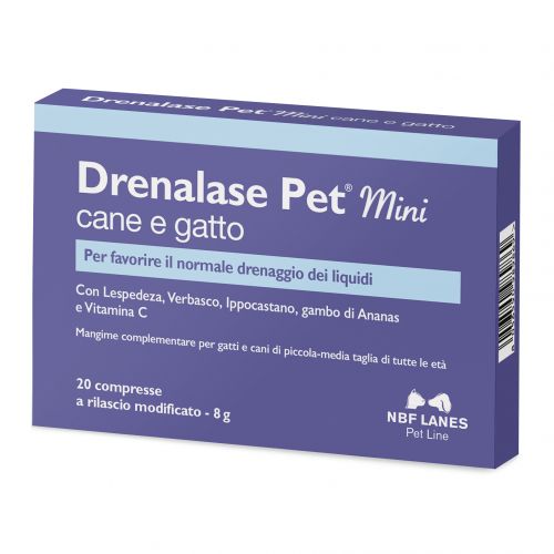 Vendita Online Drenalase pet mini cane gatto 20 compresse