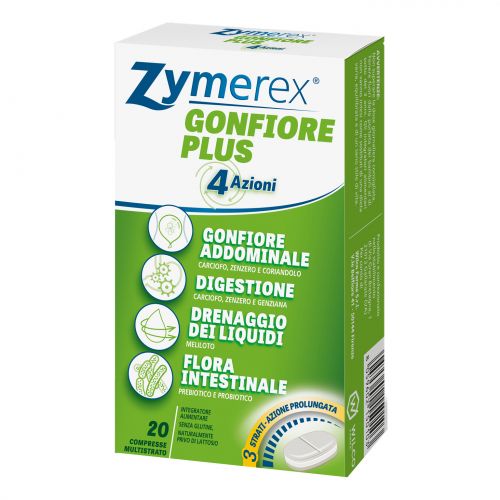 Zymerex Gonfiore Plus 20 Compresse - Riduzione del Gonfiore Addominale