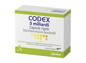 Codex 5 Miliardi Saccharomyces Boulardii 250 mg 30 Capsule