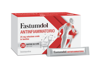 Fastumdol 25mg Antinfiammatorio Dexketoprofene Soluzione Orale 20 Bustine Monodose