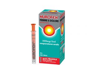 Nurofen Febbre e Dolore Bambini 200 mg/5 ml Ibuprofene Sospensione Orale Fragola 100 ml