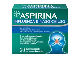 Aspirina Influenza e Naso Chiuso Decongestionante 20 Bustine