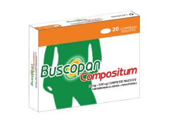 Buscopan compositum  10 mg + 500 mg compresse rivestite  n-butilbromuro di joscina + paracetamolo