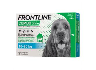 Frontline Combo Soluzione Spot-On Cani Taglia Media 10-20 kg 3 Pipette Monodose: