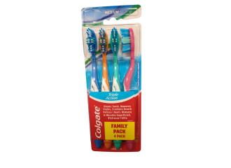 Colgate Spazzolino Medio 4 Pezzi