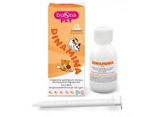 Dinamina mangime complementare cani gatti flacone con siringa dosatrice in pasta 60 g buonapet