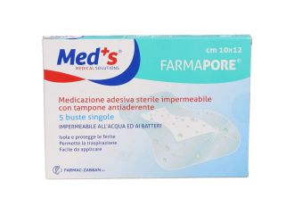 Med's Medicazione Adesiva Sterile Trasparente Impermeabile 10 m x 12 cm 5 Pezzi