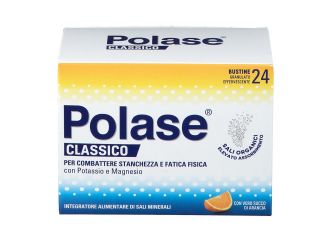 Polase Classico Magnesio e Potassio Integratore Alimentare Sali Minerali Gusto Arancia 24 Bustine