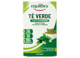 Equilibra Tè Verde Integratore Antiossidante Drenante 40 Compresse