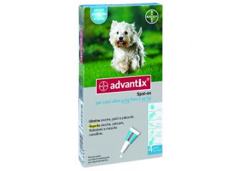 Advantix Spot-On Cani da 4 a 10 Kg 4 Pipette Monodose 1 ml