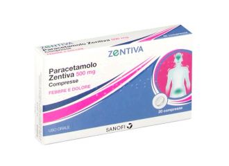 Paracetamolo Zentiva 500 mg Febbre e Dolori 20 Compresse