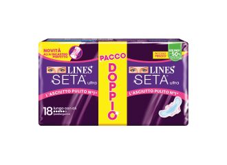 Lines Seta Ultra Assorbente Lungo Con Ali 18 pezzi Pacco Doppio