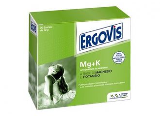 Ergovis Mg+K Integratore di Magnesio e Potassio 20 Bustine