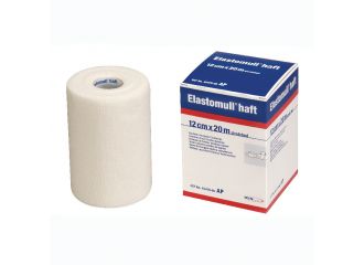 Benda elastica autoadesiva elastomull haft compressione forte cm12x20m