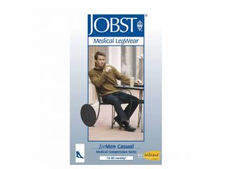 Calza compressiva jobst for men casual 15-20mmhg gambaletto ne m articolo 754770000200