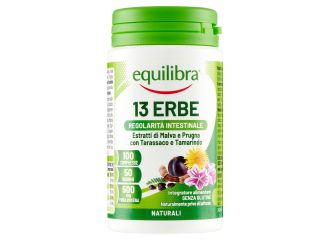 Equilibra 13 Erbe con Fibra Integratore Transito Intestinale 100 Compresse