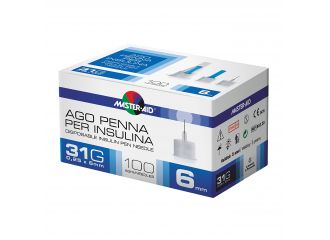 Ago per penna da insulina master-aid 31 gauge 6 mm 100 pezzi