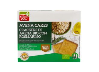 Fsc avenacakes crackers di avena con rosmarino bio vegan senza lievito di birra con olio extravergine di oliva 250 g