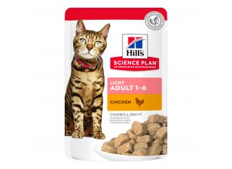 HILL'S FELINE ADULT LIGHT CHICKEN POUCHES bustina 85 gr