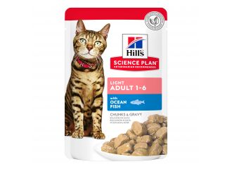 HILL'S FELINE ADULT LIGHT OCEAN FISH POUCHES bustina 85 gr