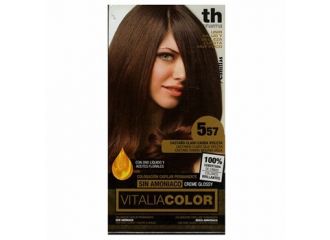 Th pharma vitalia color coloracion capilar sin amoniaco 5.57 castano claro caoba violeta