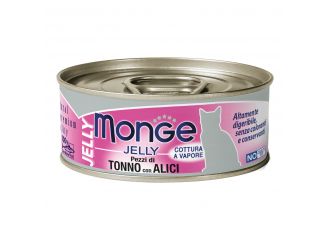 Monge natural quality gatto monge jelly pezzi di tonno/acciughine 80 g