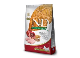 FARMINA CANE N&D ANCESTRAL ADULTO MINI POLLO, FARRO, AVENA & MELOGRANO 2,5 KG