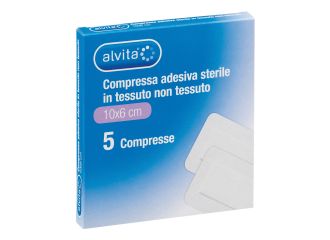 Alvita Compressa Adesiva Sterile In Tessuto 10 x 16 cm 5 Pezzi