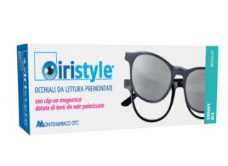 Occhiale da lettura premontato iristyle sunny ice +1,50 con clip on magnetico dotato di lenti da sole polarizzate 1 paio