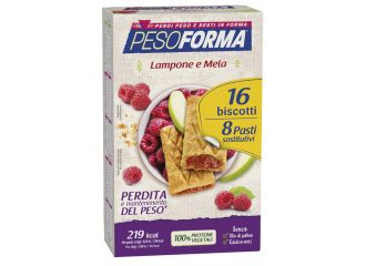 Pesoforma biscotti lampone/mela 8 pasti 16 biscotti