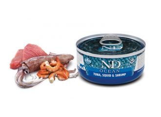 N&d cat ocean sea bass & squid shrimps 80 g