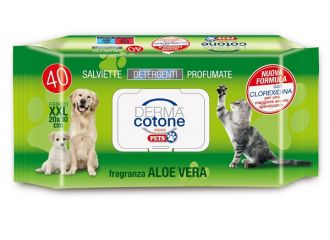 Dermacotone salviettine pet aloe 40 pezzi