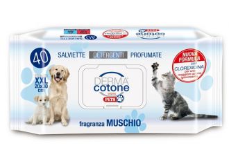 Dermacotone salviettine pet muschio bianco 40 pezzi