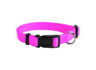 CAMON CANE COLLARE REGOLABILE SGANCIO RAPIDO 12 MM ROSA FLUO