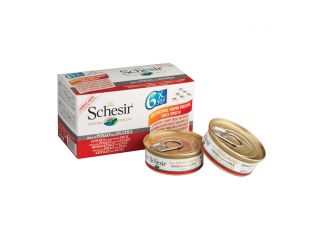 Schesir cat filetti di pollo con anatra multipack 6x50 g