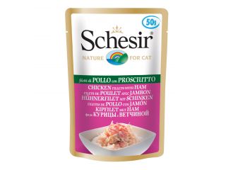 SCHESIR GATTO BUSTA IN JELLY ADULTO POLLO & PROSCIUTTO 50 GR