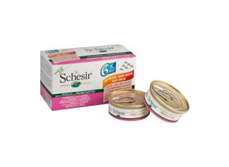 Schesir cat filetti di pollo con prosciutto multipack 6x50 g