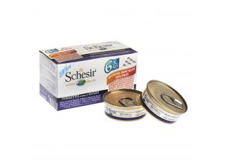 Schesir cat filetti tonnetto con manzo multipack 6x50 g