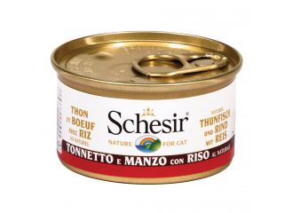 Schesir tonnetto con filetti di manzo e riso al naturale 85 g