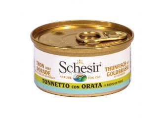 SCHESIR GATTO LATTINA IN BRODO DI PESCE ADULTO TONNETTO & ORATA 70 GR