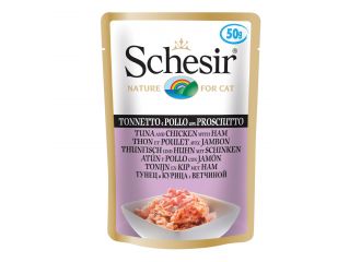 Schesir cat tonnetto e pollo con prosciutto 50 g