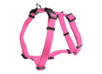 CAMON CANE PETTORINA IN NYLON MODELLO "H" N. 5 25 MM ROSA FLUO