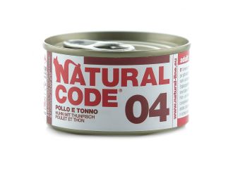 NATURAL CODE GATTO LATTINA (04) ADULTO POLLO & TONNO 85 GR